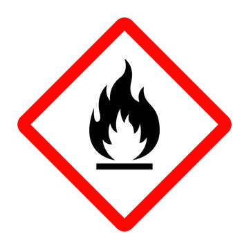 recommend clip art: Flammable vector sign isolated on white background