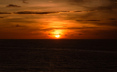 sunset over the sea