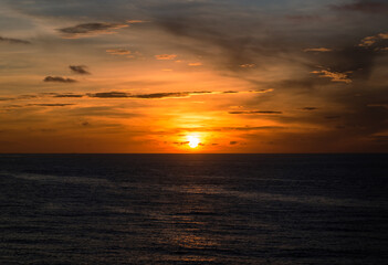 sunset over the sea