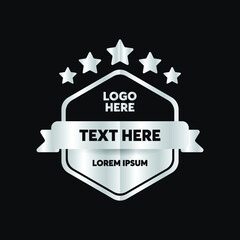 Obraz premium badge with metal color