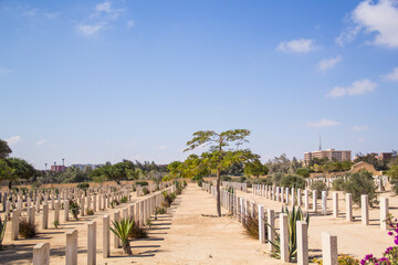 EL ALAMEIN - JANUARY 27: - Beautiful view of the Italian War Memorial in El Alamein, Egypt