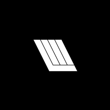 LW wl l w initial letter logo isolated on black background