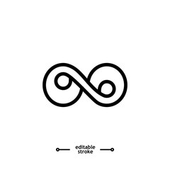 Infinity loop icon, Icons vector, sign, symbol, logo, illustration, editable stroke, flat design style isolated on white