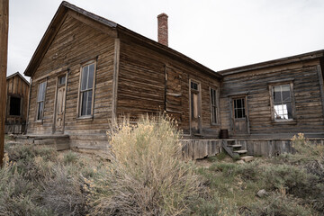 Old Mining Ghost Town In Bodie State Historic Park, California. A Popular Tourist Destination Near Bridgeport.