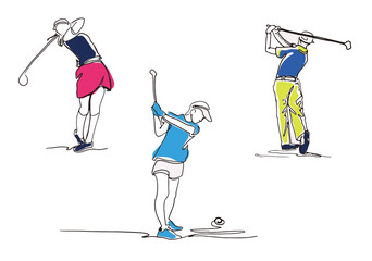 ゴルフイラスト　golf　illustration