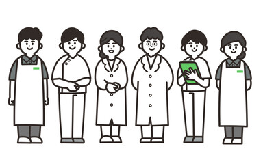医療関係者人物セット green