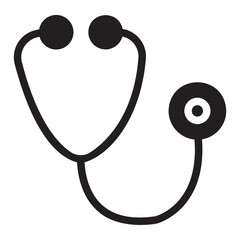 stethoscope glyph icon