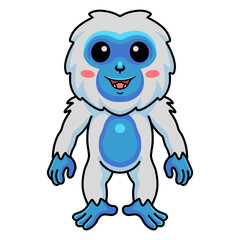 Cute little yeti cartoon standing