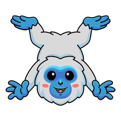Cute little yeti cartoon posing