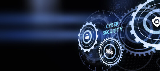 Fototapeta premium Cyber security data protection business technology privacy concept. 3d illustration