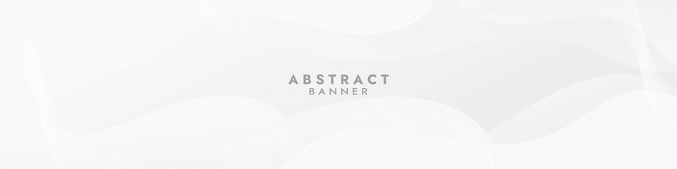 Abstract White Fluid Banner Template. Modern background design. gradient color. Dynamic Waves. Liquid shapes composition. Fit for banners