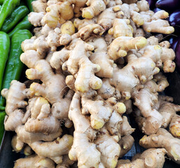 fresh ginger sold at street fair