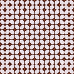 Javanese Batik Kawung seamless pattern. Editable vector.