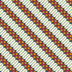 Geometrical Batik Parang design. Seamless pattern vector.
