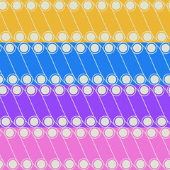 Batik Parang-inspired seamless pattern. Colorful simple vector.