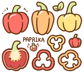 paprika cartoon drawing set