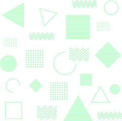 Monochrome memphis set. Simple art.