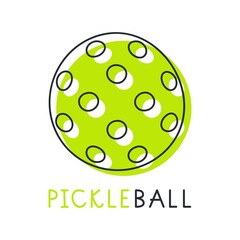 Cartoon pickleball isolated vector illustration on white background