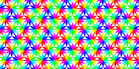 Psychedelic pattern. Colorful geometrical vector. Seamless beach theme. Can be used for textile, background, paper, and others.