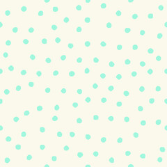 Random polka dots. Seamless pattern. For textile, fabric, background, wallpaper, poster, banner, etc. Vector EPS 8.