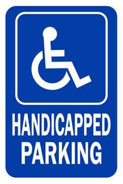 handicap parking sign, handicap reserved parking sign , disabled person parking sign, wheelchair parking sign