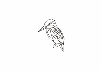 kingfisher bird geometri