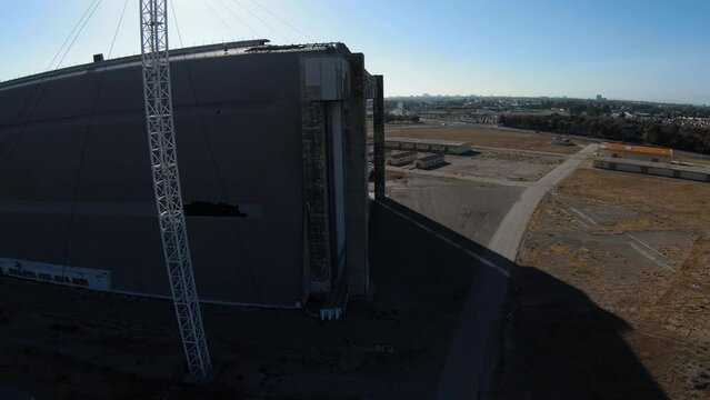 Abandoned Old Airplane Blimp Hangar Control Tower