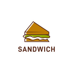 Sandwich Logo Design Illustration Icon