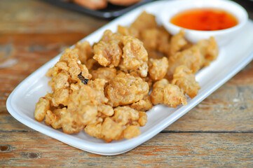 deep fried chicken dish, fried chicken or Crispy chicken pop or Chicken Pop
