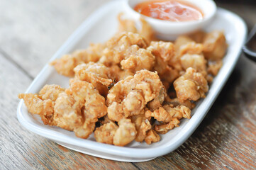 deep fried chicken dish, fried chicken or Crispy chicken pop or Chicken Pop
