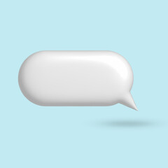 3d illustration text box, speech bubble.