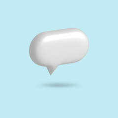 3d illustration text box, speech bubble.