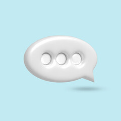 3d illustration text box, speech bubble.