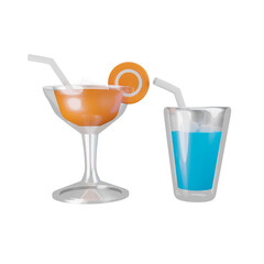 3d illustration Cocktail