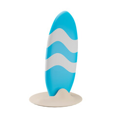 3d illustration Surf Board