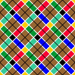 Colorful squares seamless background pattern design.