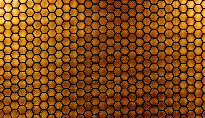 Abstract geometric background hexagon texture orange color