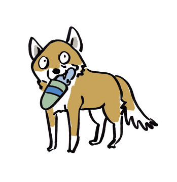 いたずらがバレた柴犬