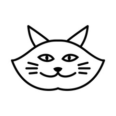 Fototapeta na wymiar line cat logo template. perfect use for animal logo. cat sign and symbol.
