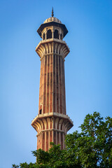 Fototapeta na wymiar Minaret of jama masjid, Old Delhi, India.