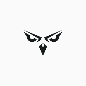 hawk face logo with modern minimalist style.