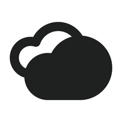 Cloudy Day with Solid Icon