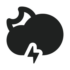 Thunder Cloud with Solid Icon