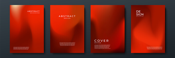 Obraz premium Abstract gradient texture background with dynamic blurred effect. Minimal gradient background with modern trendy red color for presentation design, flyer, social media cover, web banner, tech poster