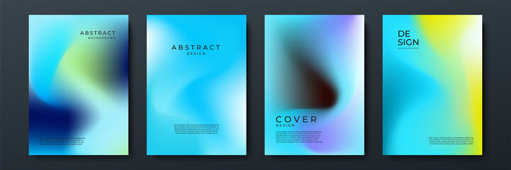 Abstract gradient texture background with dynamic blurred effect. Minimal gradient background with modern light blue color for presentation design, flyer, social media cover, web banner, tech poster