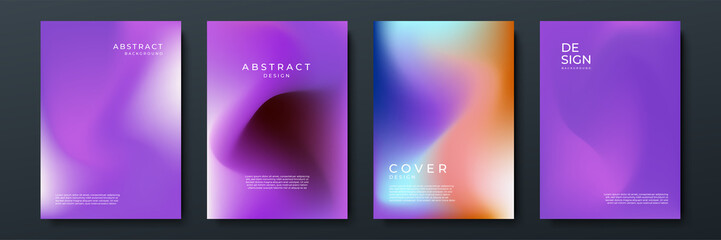 Fototapeta premium Abstract gradient texture background with dynamic blurred effect. Minimal gradient background with modern pink purple color for presentation design, flyer, social media cover, web banner, tech poster