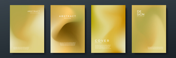 Fototapeta premium Abstract gradient texture background with dynamic blurred effect. Minimal gradient background with modern gold bronze color for presentation design, flyer, social media cover, web banner, tech poster
