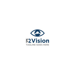 Fototapeta premium K2 Vision With Love Logo Sign Design