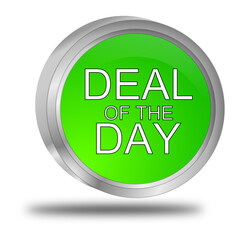 Deal of the Day Button - 3D illustration