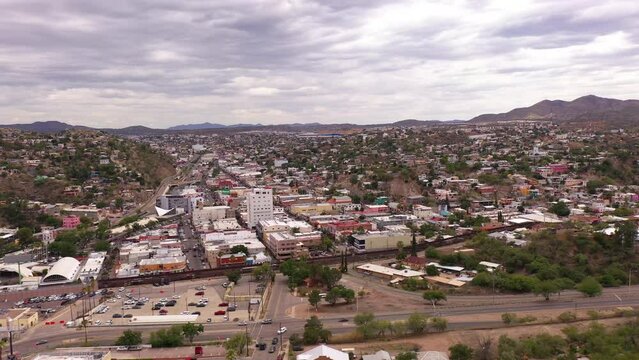 International border USA Mexico divides the city of Nogales in Arizona and Sonora.